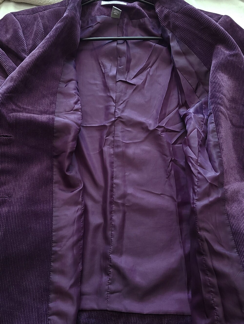 Dressbarn Purple Corduroy Single-Button Blazer - Picture 6 of 6